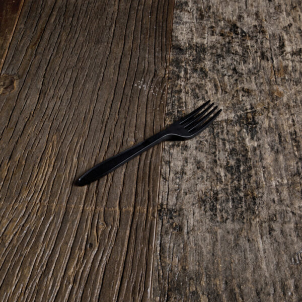 Forchetta nera compostabile