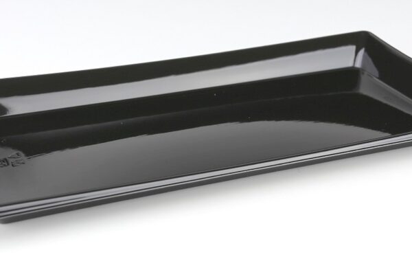 Pagoda platter black 12x22cm