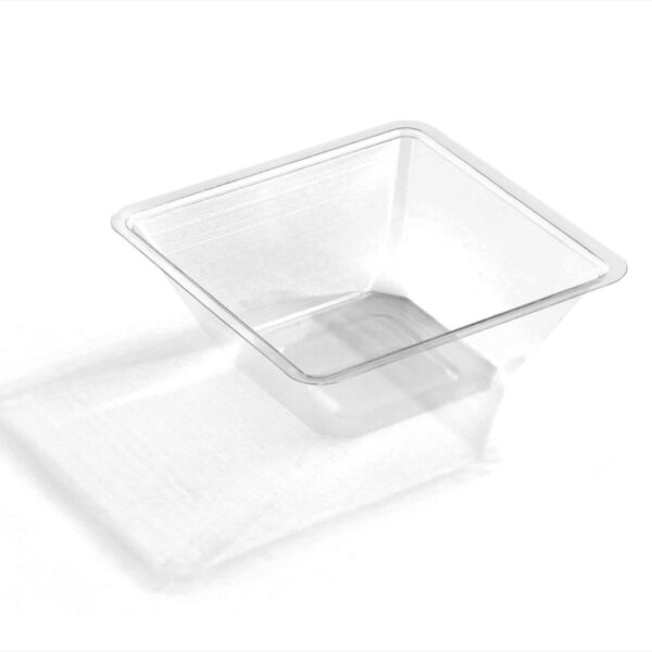 Mini square bowl clear 175ml 10x10cm