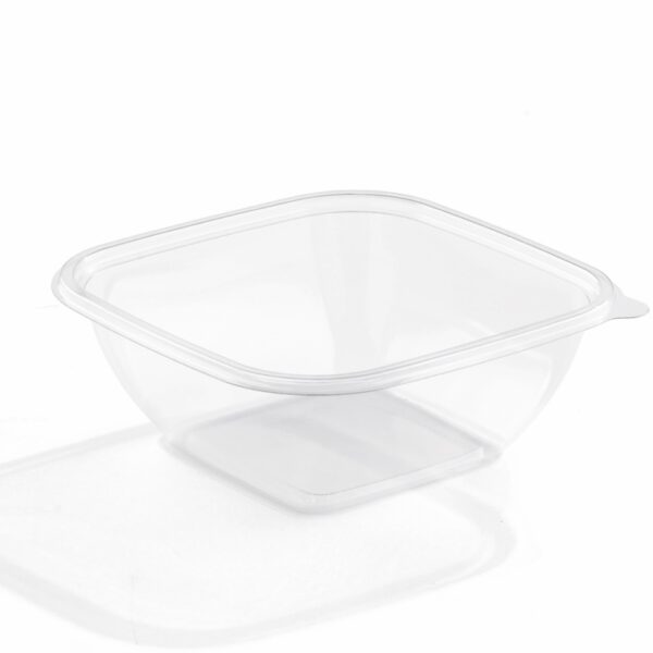 Square bowl clear 1000ml 17x17cm