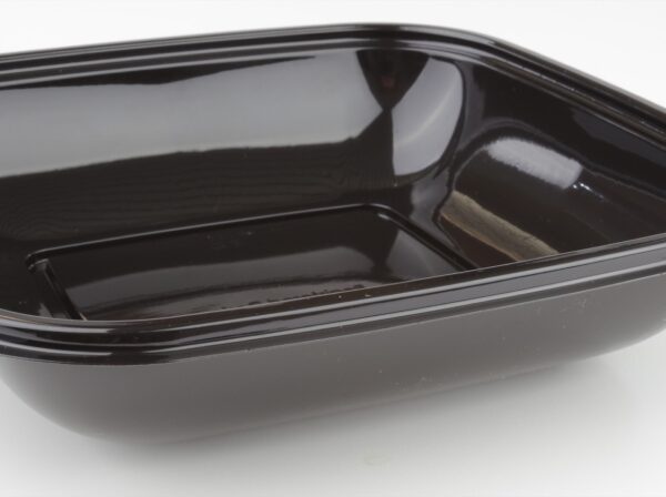 Square bowl black 750ml 19x19cm