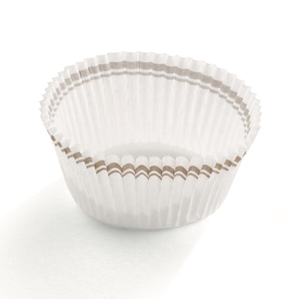 Round paper case Ø130x30cm (white with gold rim)