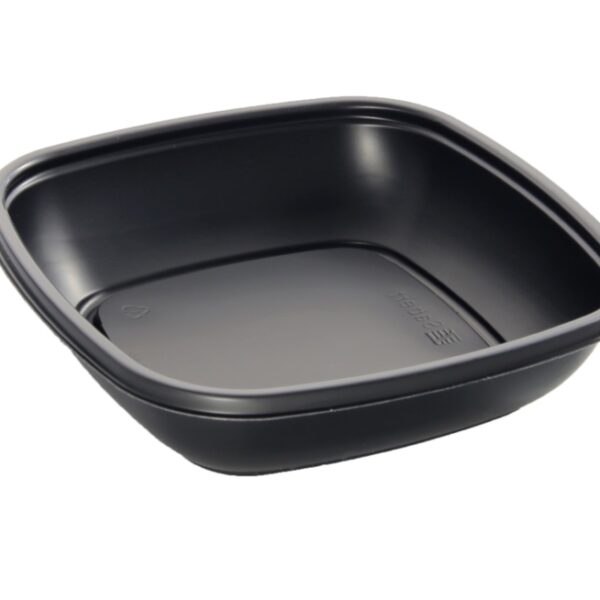 Square container Black 500ml Black 16x16cm
