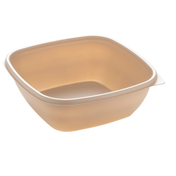 Square container Black 750ml Natural 16x16cm