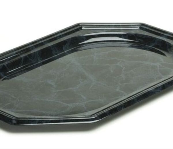 Octogonal platter marble 46x30cm