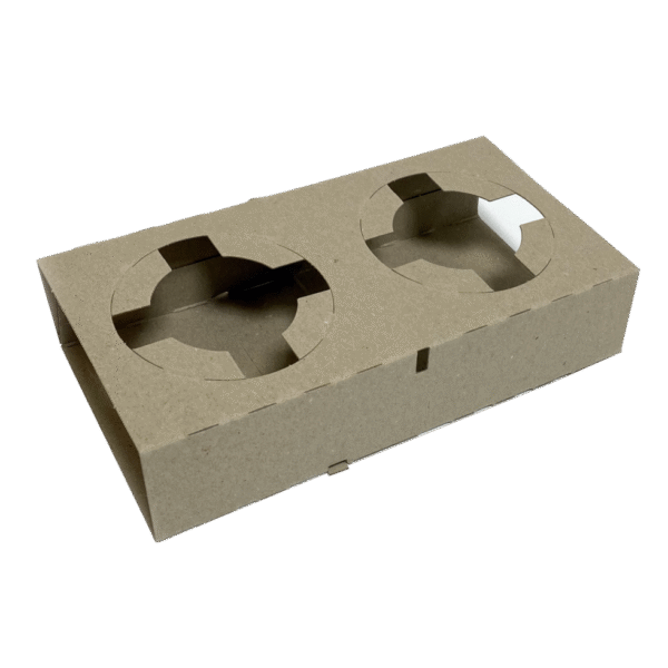 Kraft 2 Cup Carry Tray no handle