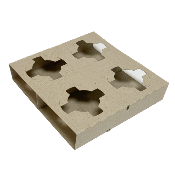 Kraft 4 Cup Carry Tray no handle
