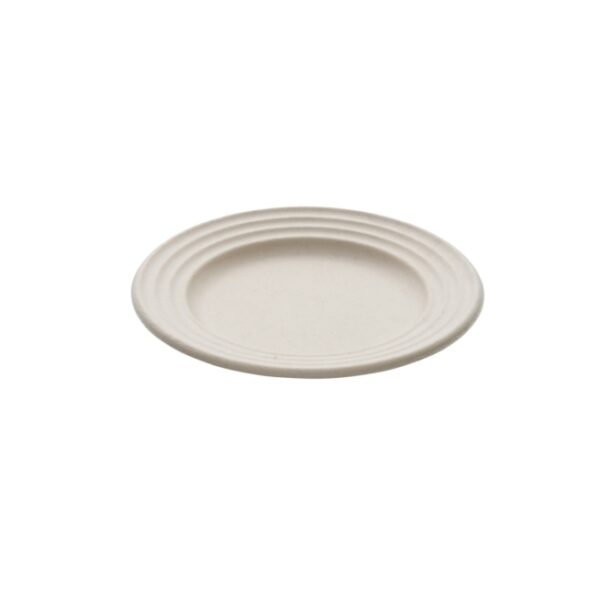 Wave round plate natural Ø18cm