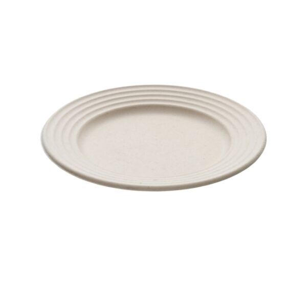 Wave round plate natural Ø23cm