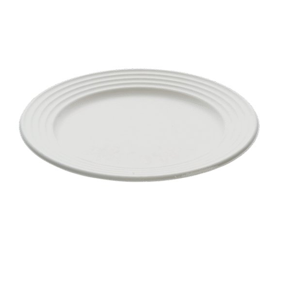 Wave round plate white Ø18cm