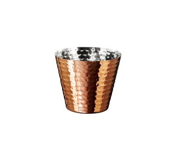 Secchielle in acciaio martellato, color rame