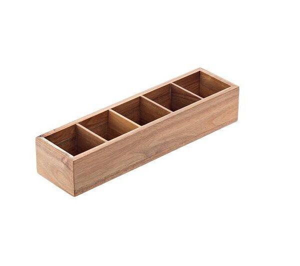 Porta bustine in acacia