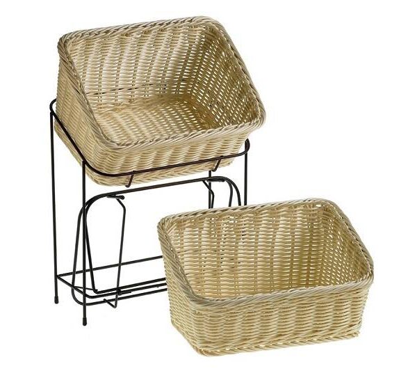 Set alzata con due cestini