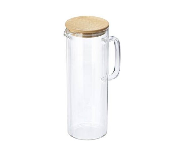 Caraffa in vetro con coperchio in bamboo - 1.5 litri