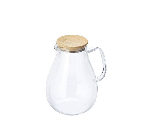 Caraffa in vetro con coperchio in bamboo - 1.7 litri