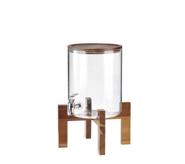 Big jar con base in acacia